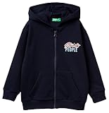 Sudadera con cremallera con capucha, ajuste suave, bolsillo canguro, estampados multicolor en varias posiciones técnicas al agua.