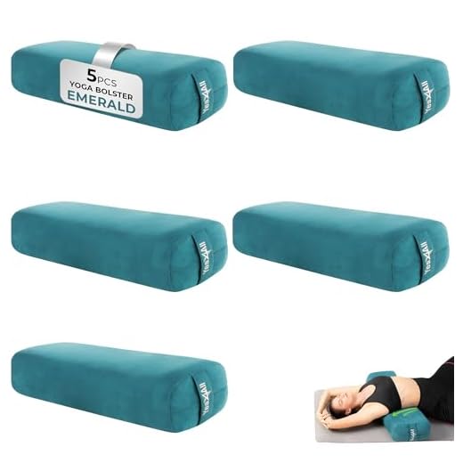 Yes4All Set of 5 Triple-Layer Sponge Yoga Bolster Pillow for Restorative Yoga & Meditation - Versatile Yoga Support Pillow, Balance & Poses Modification