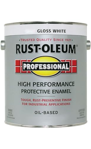 Image of Rust-Oleum Professional High Performance Gloss White Paint | Rust Prevention, Corrosion Resistant Coating, Industrial Maintenance, Metal Equipment Protection, 1 Gallon