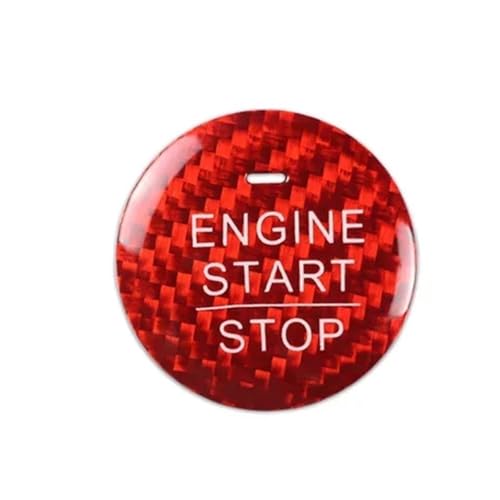 Autocollant fibre de carbone pour bouton start stop de Odyssey 2015-2017 couleur rouge