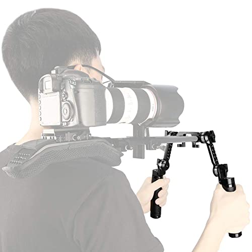NICEYRIG Rosette Handle Kit with Rosette Extension Arm M6 Thread Standard Mount Applicable for 15mm DSLR Camera Shoulder Rig System - 270