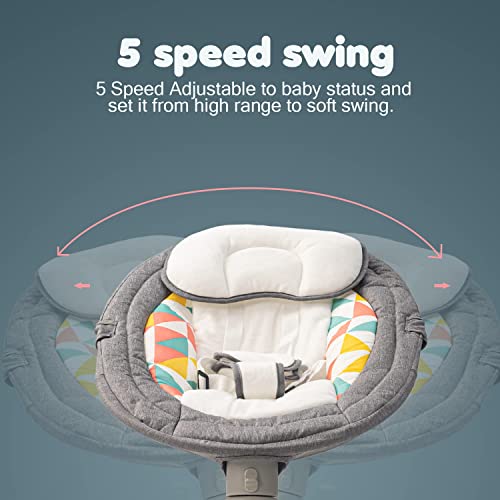 Baybee-Premium-Automatic-Electric-Baby-Swing-Cradle-with-Adjustable-Swing-Speed-Soothing-Vibrations-Music-Baby-Rocker-with-Mosquito-Net-Safety-Belt-Removable-Toys-Swing-for-Baby-Lite-Grey