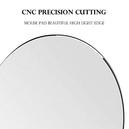 Proelife Premium Aluminum Metal Mouse Pad Mice Mat 8.66-Inch Mousepad With Anti-Slip Base (Round, Silver Color) #TOP4