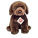 Teddy Hermann 91958 Hund Labrador sitzend Dunkelbraun 25 cm, Kuscheltier, Plüschtier