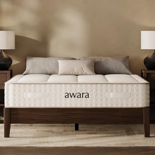 Awara Natural Hybrid Full Mattress 10 Inch - Certified Organic Natural Latex - Sustainable New...