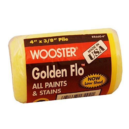 Wooster Brush RR660-4 Golden Flo Roller Cover, 3/8-Inch Nap, 4-Inch