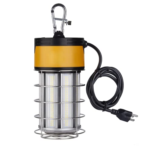 LED Temporary High Bay Light, JC-LGL 60W LED Temporary Work Light 5000K Daylight 7,200lm 250W HID/HPS/MH Replacement, 6000V Surge Protection