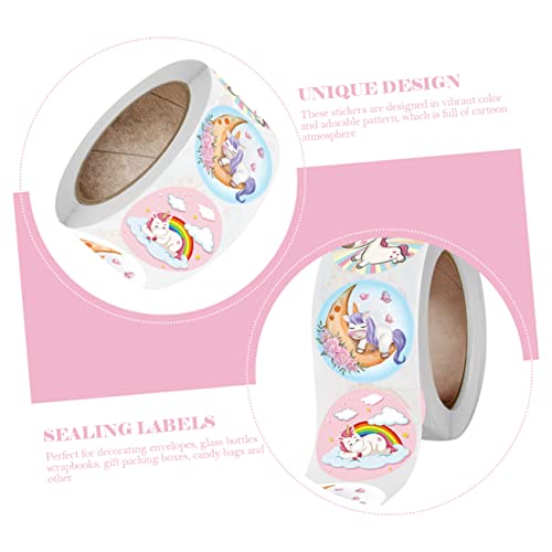 Nusitou 6 Rolls Unicorn Sealer Kids Decor Animal Stickers For Kids Cartoon Stickers Seal Sticker Animal Reward Sticker Animal Reward Decals Stickers For Toddlers 2-4 Years Envelope Sticker #TOP2