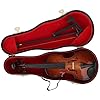 Oumefar Musical Instrument Model, Mini Viola Wooden Miniature Violin With Case, Tiny Viola Bow For Crafts & Gifts #4