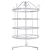 MyGift 4 Tiers White Rotating Spin Tabletop 92 Pairs Earring Holder Organizer Stand/Jewelry Stand Display Rack Towers