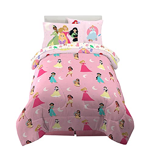 Franco Kids Bedding Super Soft Comforter And Sheet Set With Sham, 5 Piece Twin Size, Disney Princess #TOP1