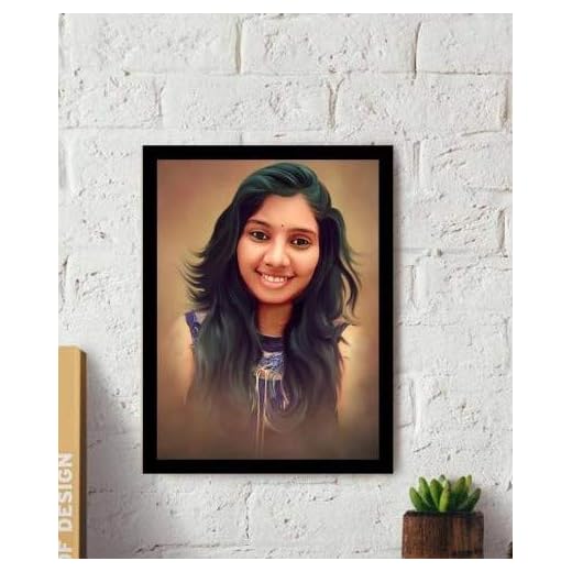 TRUROOTS 12Inch X 18Inch Personalized/Customized Oil Painted Photo Frame Digital Oil Painting Frame Photo Paint Photo Oil Painting