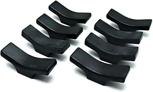 BAEKZ 8pcs Ceramic Tableware Chopstick Holder, Knife Holder, Spoon and Fork Holder black