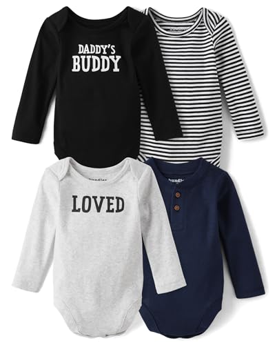 The Children's Place baby-boys And Newborn Long Sleeve Bodysuits, Multipacks