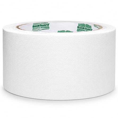 Cinta blanca BookGuard para encuadernar libros rotos repara tapas despegadas con tela premium