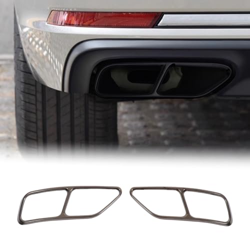 Cubierta de tubo de escape quad para Audi A5 y A4, realce negro claro 2