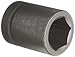 Martin 7642 Forged Alloy Steel 1-5/16" Type II Opening 1" Power Impact Drive Socket, 6 Points Standard, 2-11/16" Overall Length, Industrial Black Finish