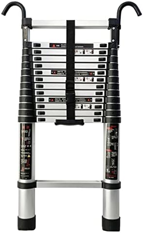 WAHHWF Aluminum Telescoping Ladder 23ft / 24ft / 26ft, Telescopic Ladder with Hook, Folding Extension Ladders for Home/Attic/RV/Outdoor Roof, Load 150kg (Size : 2.8m/9.2ft)