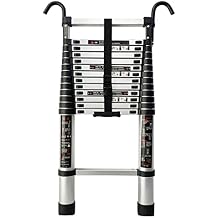 Telescopic Ladders Multi-Purpose Extendable Ladder Telescopic Ladder Aluminum Telescoping Ladder 23ft / 24ft / 26ft, Telescopic Ladder with Hook, Folding Extension Ladders for Home/Attic/RV/