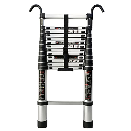 Aluminum Telescoping Ladder 23Ft / 24Ft / 26Ft, With Hook, Folding Extension Ladders For Home/Attic/Rv/Outdoor Roof, Load 150Kg (Size : 7.1M/23Ft) #TOP22