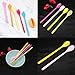Goeielewe Set of 8 Mixing Spoon Melamine Long Espresso Spoons, Colorful Latte Spoon, Dessert Ice Cream Spoon, Cocktail Stirring Spoons for Coffee Dessert, 8.8-Inch (Mixed Color)