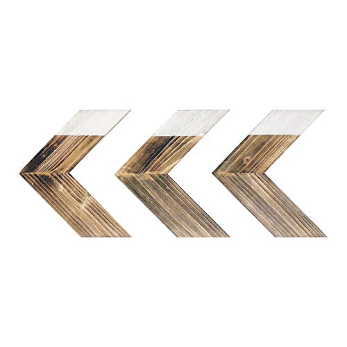 Barnyard Designs Rustic Farmhouse Wooden Chevron Arrow Wall Decor - Set of 3