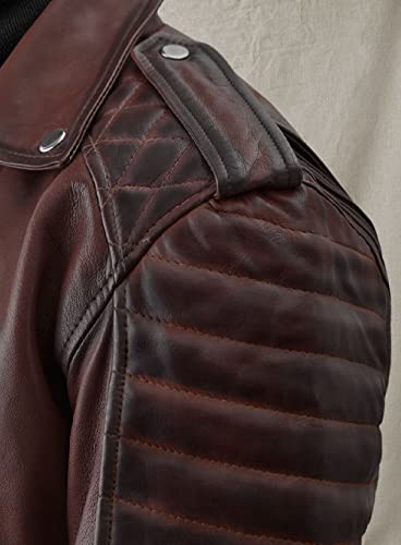 Biker Mens Leather Jackets - Genuine Slimfit Sheepskin Motorcycle Winter Leather Jackets for Men - Rider Jackets3