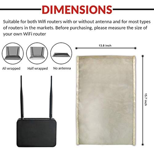 Image of WiFi Router Cover, WiFi RF Blocking Wireless, Blocks 5G Protective Cover 13.7 x 15.7