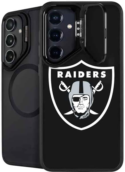 Skinit Kickstand Phone Case Compatible with Galaxy S25 Plus - Officially Licensed NFL Las Vegas Raiders Large Logo Design