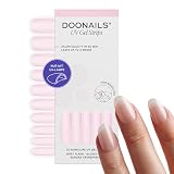 DOONAILS® UV Gel Strips Rosy Flash Strahlendes Rosa – Nagelfolie UV härtend, 20 Strips für 2 Maniküren – Bis zu 3 Wochen Halt, HEMA-frei & vegan, Salonqualität