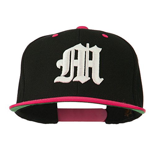 Image of e4Hats.com Old English M 3D Embroidered Snapback Cap