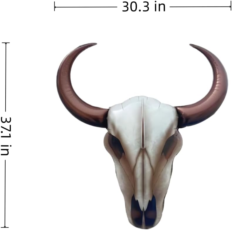 4PCS 37"x30" Western Long Horn Cow Balloons, wild west cowboy theme party decorations for western Party,Cowgirl Birthday,Ranch rodeo，last rodeo bachelorette, halloween Party Supplies