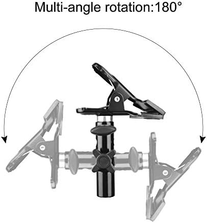 EMART Heavy Duty Metal Clamp Holder with 5/8" Light Stand Attachment and Umbrella Reflector Holder for Photo Video Studio
