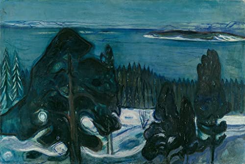 Tableau Nuit d'hiver d'Edvard Munch pour une décoration de chambre élégante