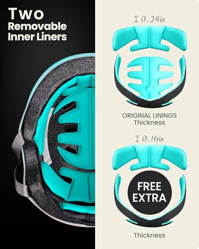 Image of OutdoorMaster Skateboard Cycling Helmet - Two Removable Liners Ventilation Multi-Sport Scooter Roller Skate Inline Skating for Kids, Youth & Adults - L - Fuschia Teal