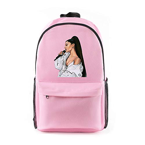 Preisvergleich Produktbild BGSSBP Schultasche Ariana Grande Rucksack Mädchen im Teenageralter Bunter Rucksack lässige Studententaschen,Pink1,44x26x15cm
