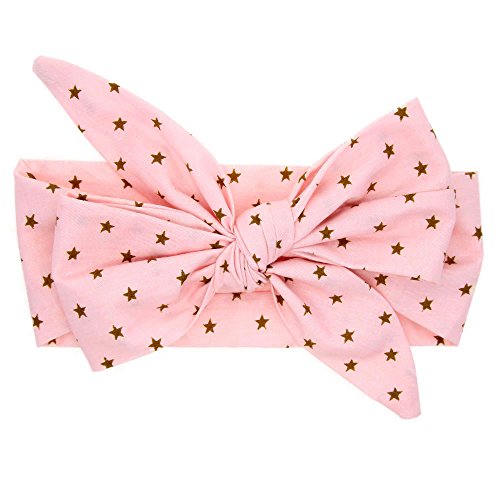 Yukong Newborn Headband, Cotton Elastic Baby Print Floral Hair Band Bow-knot