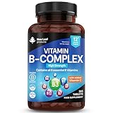 Vitamin B Complex - 365 Small Tablets - All 8 B Vitamins B1-B2-B3-B5-B6-B12, (1 Year Supply) High Strength Biotin, Folic Acid and Vitamin C - Reduction of Tiredness, Energy & Immune Support - UK Made