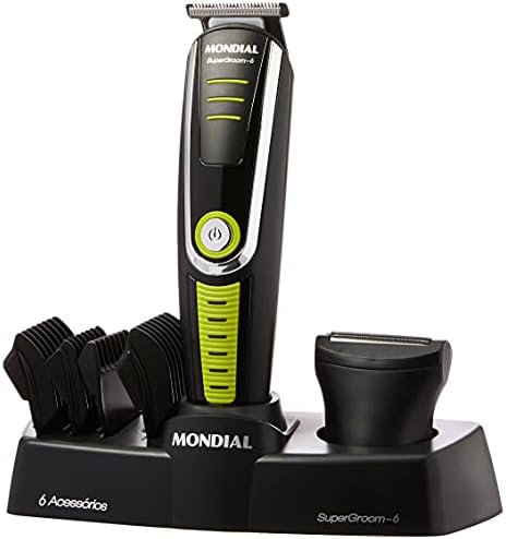 MONDIAL Aparador de Pelos Super Groom 06, Preto/Verde, 6W, Bivolt...