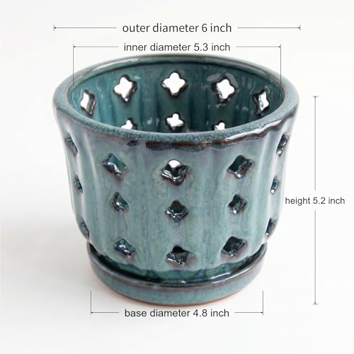 Pot de fleurs avec drainage efficace pour plante d'intérieur compacte - 8