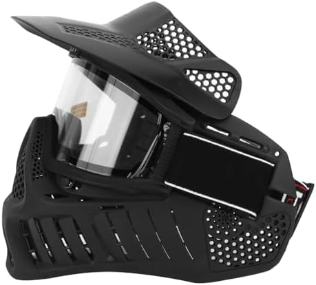 RASTKY Double Layer Archery Face Mask Shatterproof Lens Anti-fog Paintball Safety Helmet Masks for Field Training PC for Shooting Sports — view 2