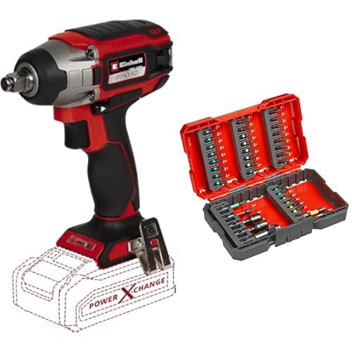 Einhell Atornillador de impacto IMPAXXO 18/230 + juego de puntas 37 piezas