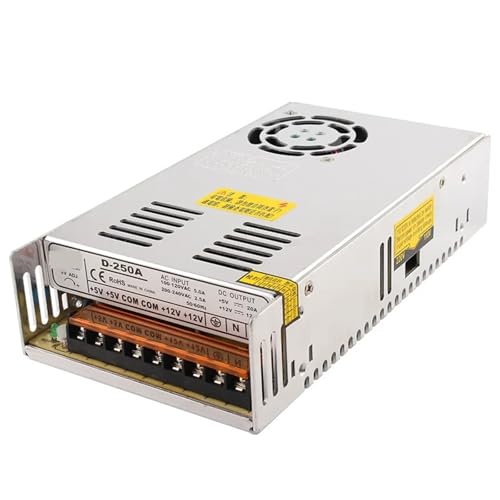 Alimentation double sortie 5V 12V D-250A de 250W avec courant maximal de 20A pour circuits SMPS
