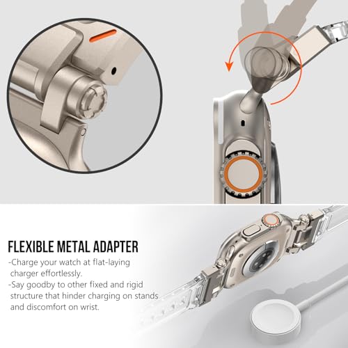 Image of KADES Rugged TPU Sport Band for Apple Watch Ultra 3 /2 /1 49mm, Metal Connectors for Apple Watch Series 11 /10 /SE3 46mm Series 9 /8 /SE2 /7 /6 /SE /5 /4 /3 /2 /1 45mm /44mm /42mm