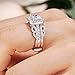 Blongme 3 CT Wedding Sets Ring Enhancer for Engagement Rings Princess Cut Bridal Ring Set for Her 925 Sterling Silver AAAAA Cz Anniversary Ring Size 9