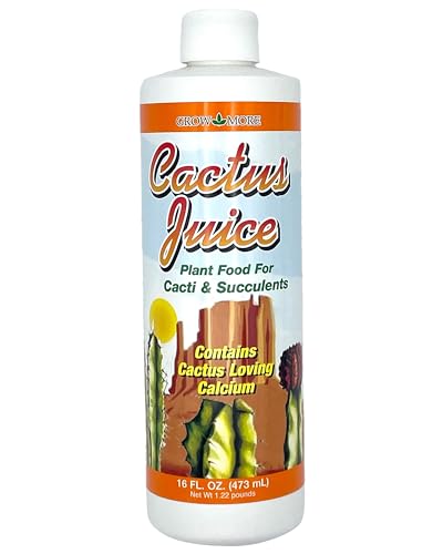 Grow More Cactus Juice (1-7-6) - 16oz of Succulent Fertilizer - Cactus Food for Growth & Root Development - Calcium-Rich Fertilizer for Succulents, Cacti, Snake Plants, & More