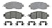 Wagner ThermoQuiet QC1650 Ceramic Disc Pad Set With Installation Hardware, Front