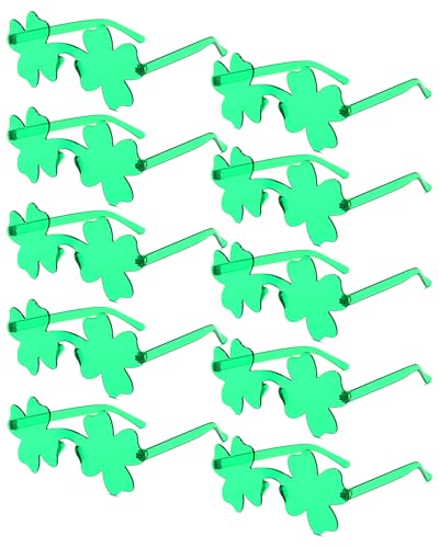 Lunettes de fête Saint Patrick pour déguisement de groupe vert trèfle