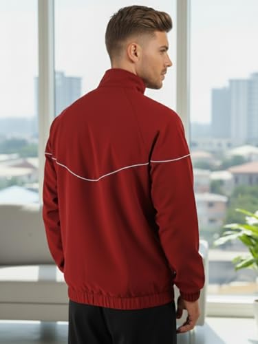 Image of CHKOKKO Sunscreen Jacket for Men Hooded Zipper Sports Jacket | UV Protection UPF 50+ | Sun Protective | Lightweight Breathable | Riding Biker | Outdoor Travel Gym Running