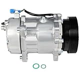 ECCPP AC Compressor with Clutch 1999-2001 Fit for Volkswagen for Golf for Jetta 1.8L 1.9L 2.0L Fast Cooling 6 Grooves AC Compressor SD7V16